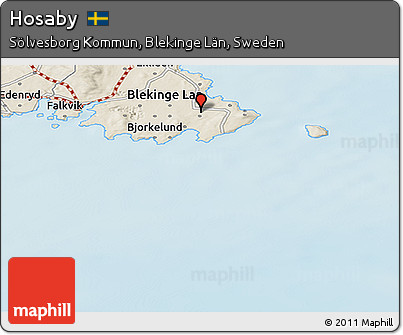 Shaded Relief Panoramic Map of Hosaby