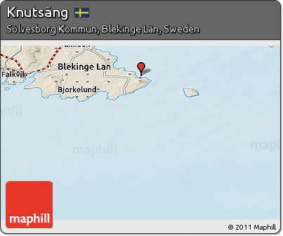 Shaded Relief Panoramic Map of Knutsäng