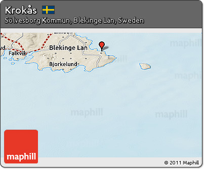 Shaded Relief Panoramic Map of Krokås