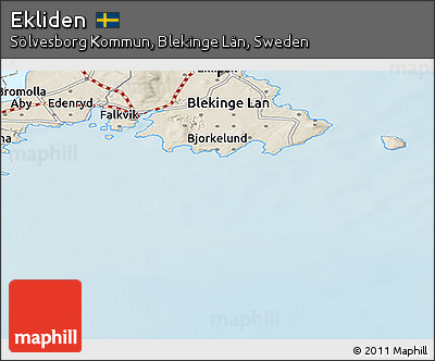 Shaded Relief Panoramic Map of Ekliden
