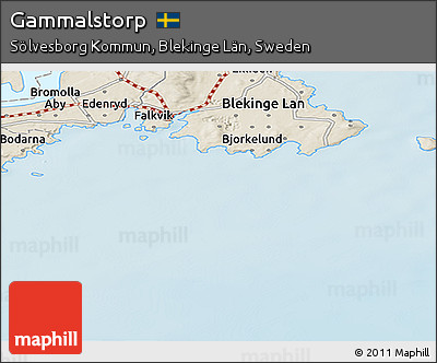 Shaded Relief Panoramic Map of Gammalstorp
