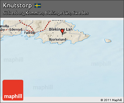 Shaded Relief Panoramic Map of Knutstorp