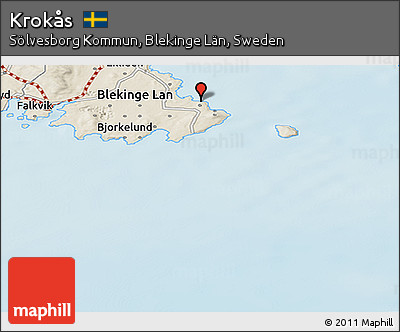 Shaded Relief Panoramic Map of Krokås