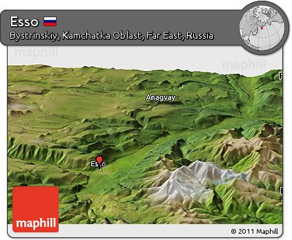 Satellite Panoramic Map of Esso