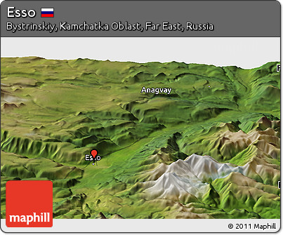 Satellite Panoramic Map of Esso