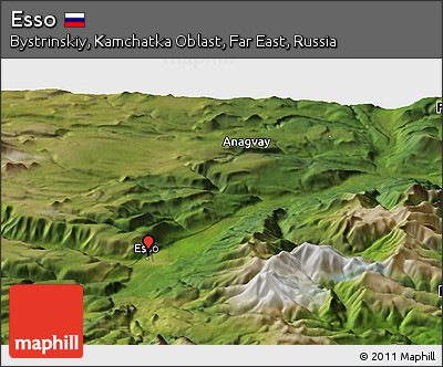 Satellite Panoramic Map of Esso