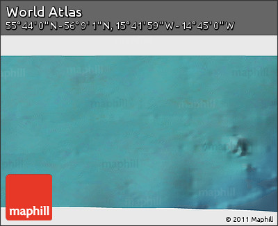 Satellite 3D Map of the Area around 55° 56' 31" N, 15° 13' 29" W
