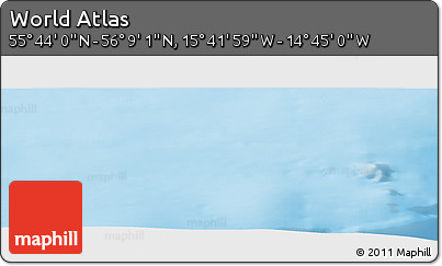 Physical Panoramic Map of the Area around 55° 56' 31" N, 15° 13' 29" W