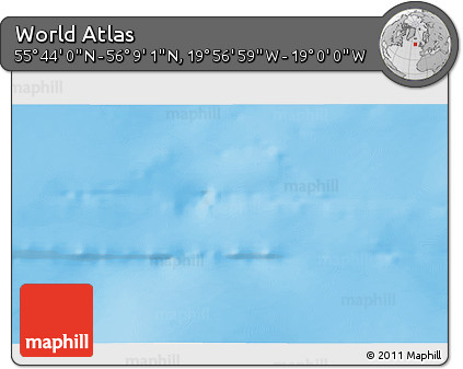 Physical 3D Map of the Area around 55° 56' 31" N, 19° 28' 30" W