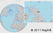Gray Location Map of the area around 55° 56' 31" N, 1° 37' 30" W