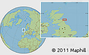 Savanna Style Location Map of the area around 55° 56' 31" N, 1° 37' 30" W