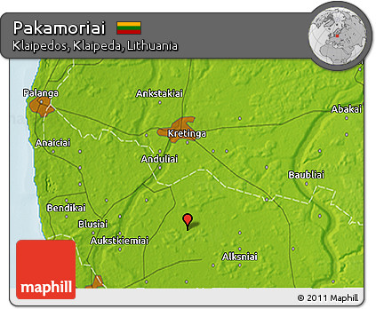 Physical 3D Map of Pakamoriai