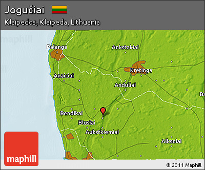 Physical 3D Map of Jogučiai
