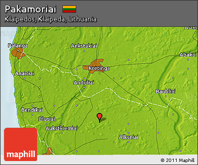 Physical 3D Map of Pakamoriai