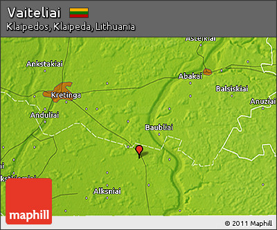 Physical 3D Map of Vaiteliai