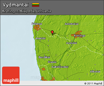 Physical 3D Map of Vydmantai