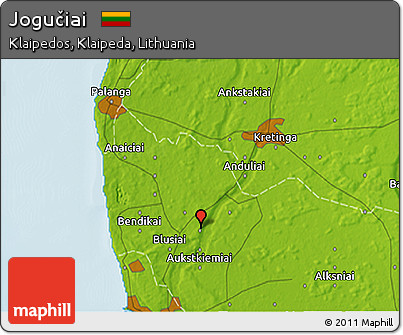 Physical 3D Map of Jogučiai