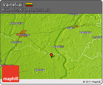 Physical 3D Map of Vaiteliai