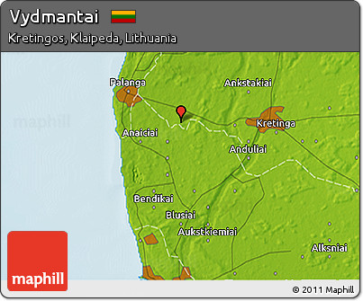 Physical 3D Map of Vydmantai