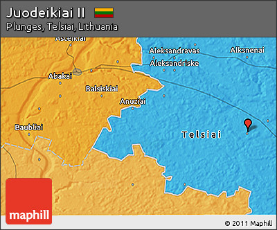 Political 3D Map of Juodeikiai II
