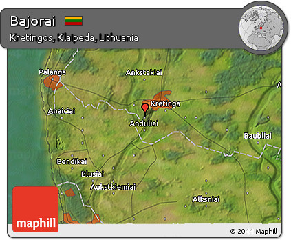 Satellite 3D Map of Bajorai