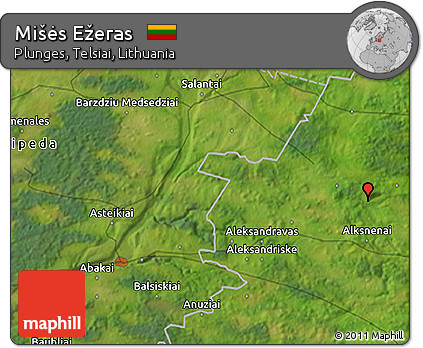 Satellite 3D Map of Mišės Ežeras