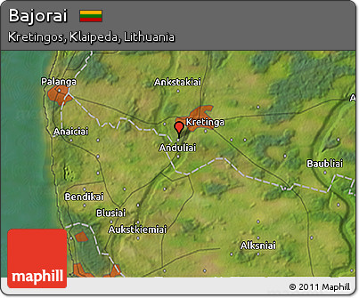 Satellite 3D Map of Bajorai