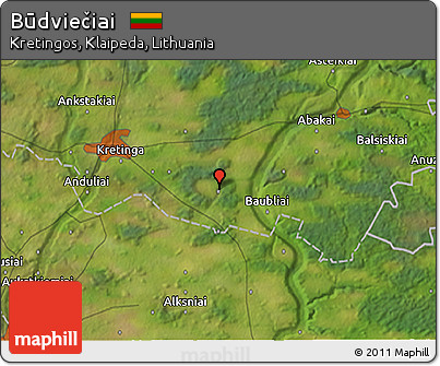 Satellite 3D Map of Būdviečiai