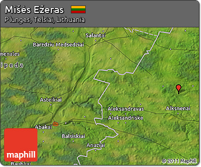 Satellite 3D Map of Mišės Ežeras