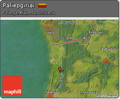 Satellite 3D Map of Paliepgiriai