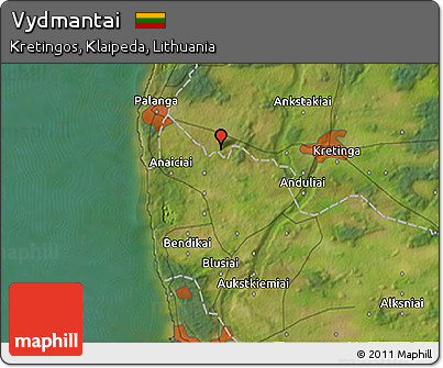 Satellite 3D Map of Vydmantai