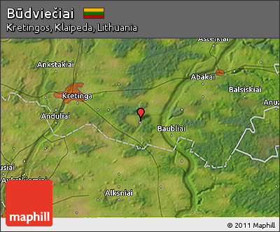 Satellite 3D Map of Būdviečiai