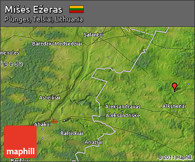 Satellite 3D Map of Mišės Ežeras