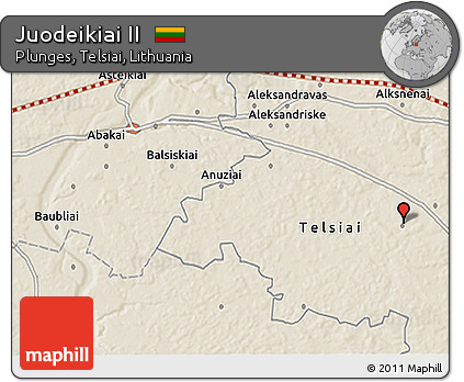Shaded Relief 3D Map of Juodeikiai II
