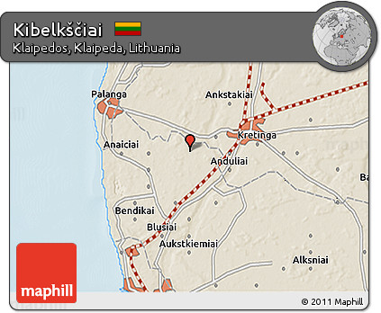 Shaded Relief 3D Map of Kibelkščiai