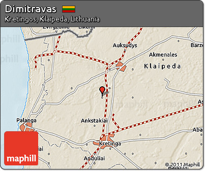 Shaded Relief 3D Map of Dimitravas