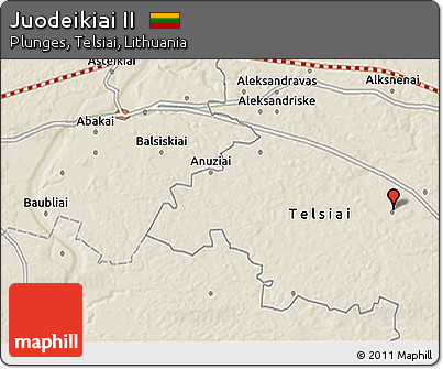 Shaded Relief 3D Map of Juodeikiai II