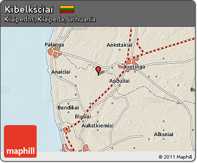 Shaded Relief 3D Map of Kibelkščiai