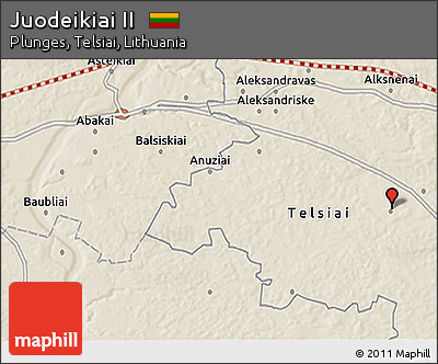 Shaded Relief 3D Map of Juodeikiai II