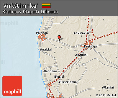 Shaded Relief 3D Map of Virkštininkai