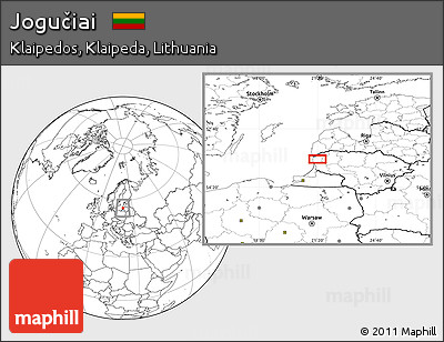 Blank Location Map of Jogučiai