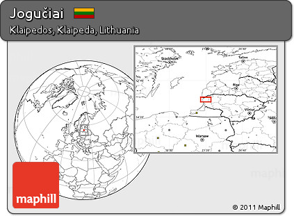Blank Location Map of Jogučiai