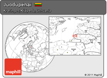 Blank Location Map of Juodupėnai
