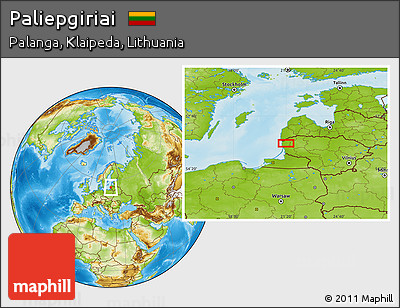 Physical Location Map of Paliepgiriai