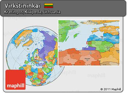Political Location Map of Virkštininkai