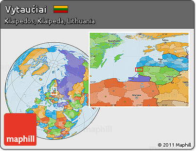Political Location Map of Vytaučiai