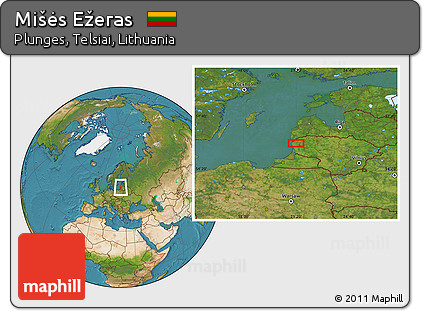 Satellite Location Map of Mišės Ežeras