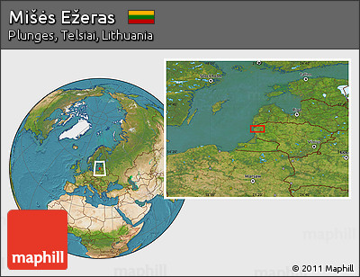 Satellite Location Map of Mišės Ežeras