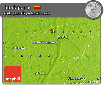 Physical Map of Juodupėnai