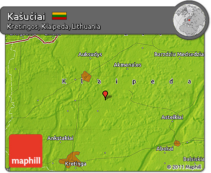 Physical Map of Kašučiai